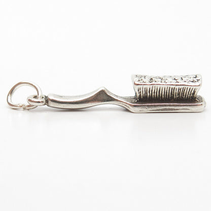 925 Sterling Silver Vintage Sunwest Hair Brush Pendant