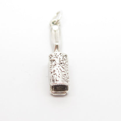 925 Sterling Silver Vintage Sunwest Hair Brush Pendant