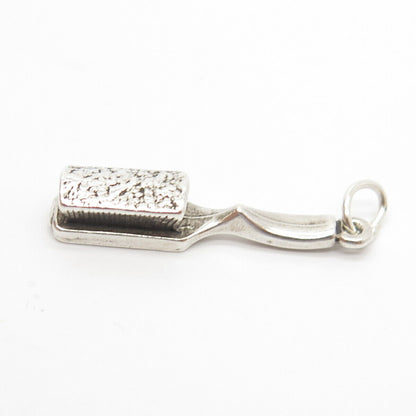 925 Sterling Silver Vintage Sunwest Hair Brush Pendant