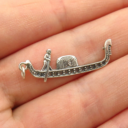 925 Sterling Silver Gondolier Design Pendant