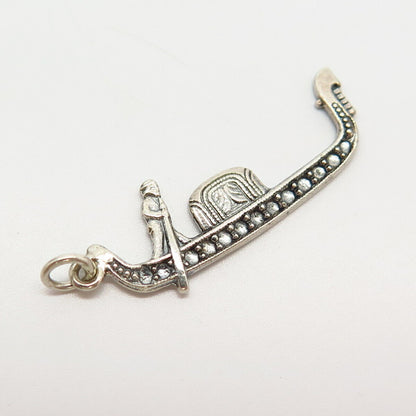 925 Sterling Silver Gondolier Design Pendant