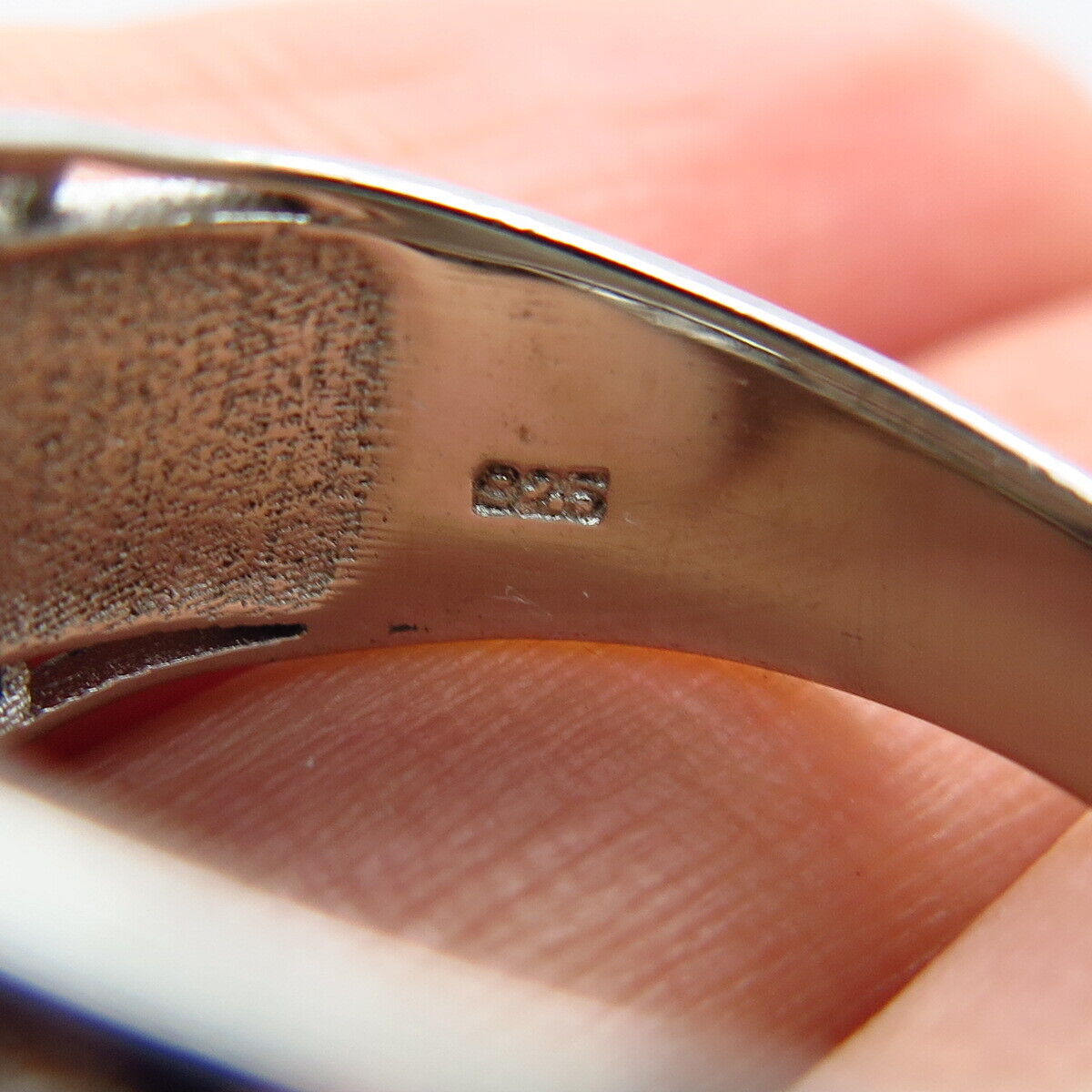 925 Sterling Silver Pave C Z Wide Ring Size 10