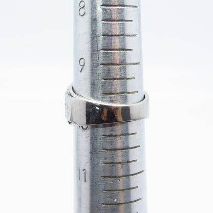 925 Sterling Silver Pave C Z Wide Ring Size 10