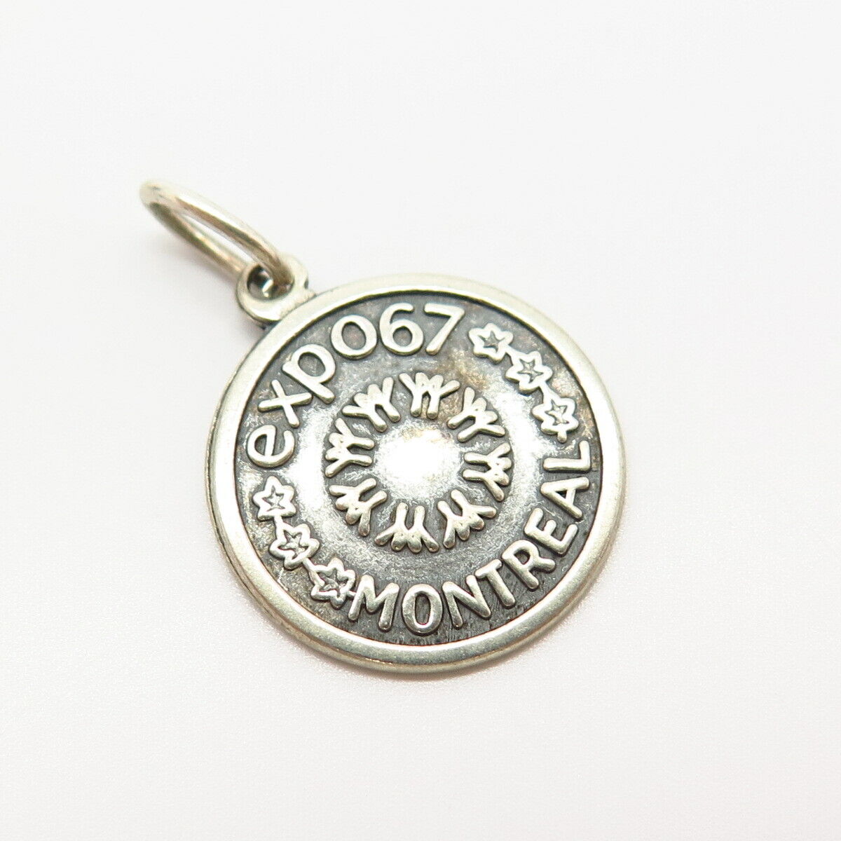 925 Sterling Vintage Old Stock "Expo 67 Montreal" Friendship Logo Charm Pendant