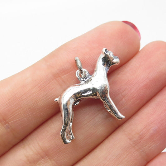 925 Sterling Silver Vintage Danecraft Dog Charm Pendant