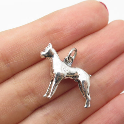 925 Sterling Silver Vintage Danecraft Dog Charm Pendant