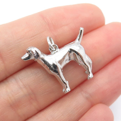 925 Sterling Silver Vintage Dog Charm Pendant