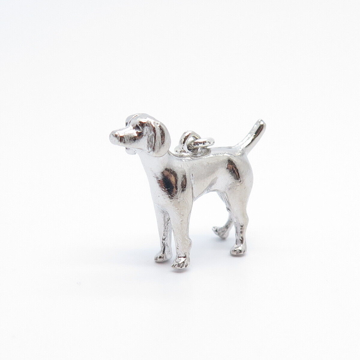 925 Sterling Silver Vintage Dog Charm Pendant