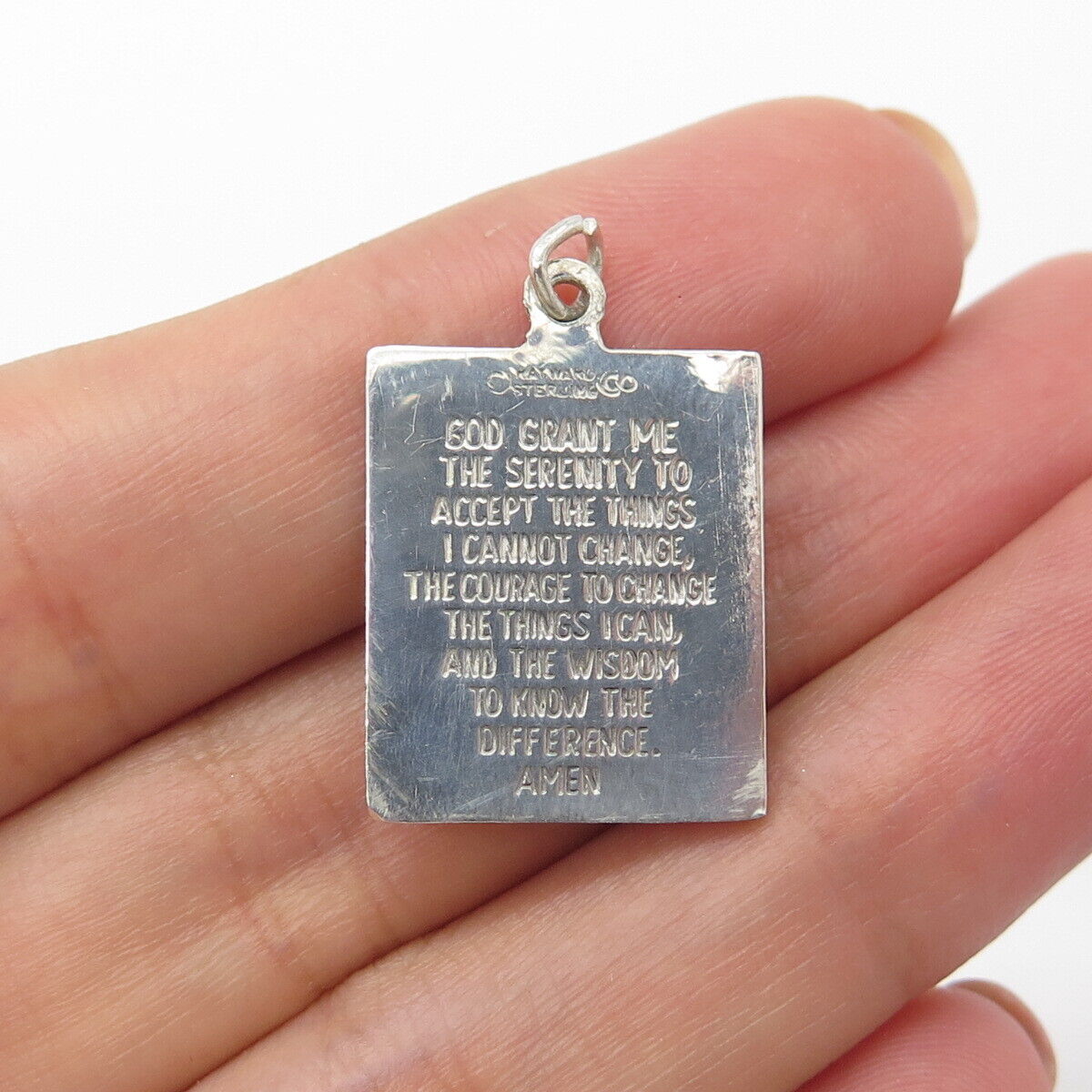925 Sterling Silver Vintage Hayward Hands in Prayer Religious Charm Pendant