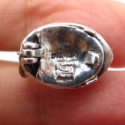 925 Sterling Silver Vintage England Nuvo Police Helmet Charm Pendant