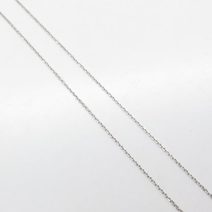 925 Sterling Silver Italy C Z Couple of Hearts Rolo Chain Necklace 24"