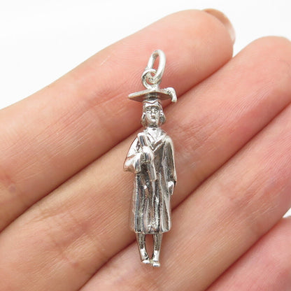 925 Sterling Silver Vintage Graduate Student Pendant