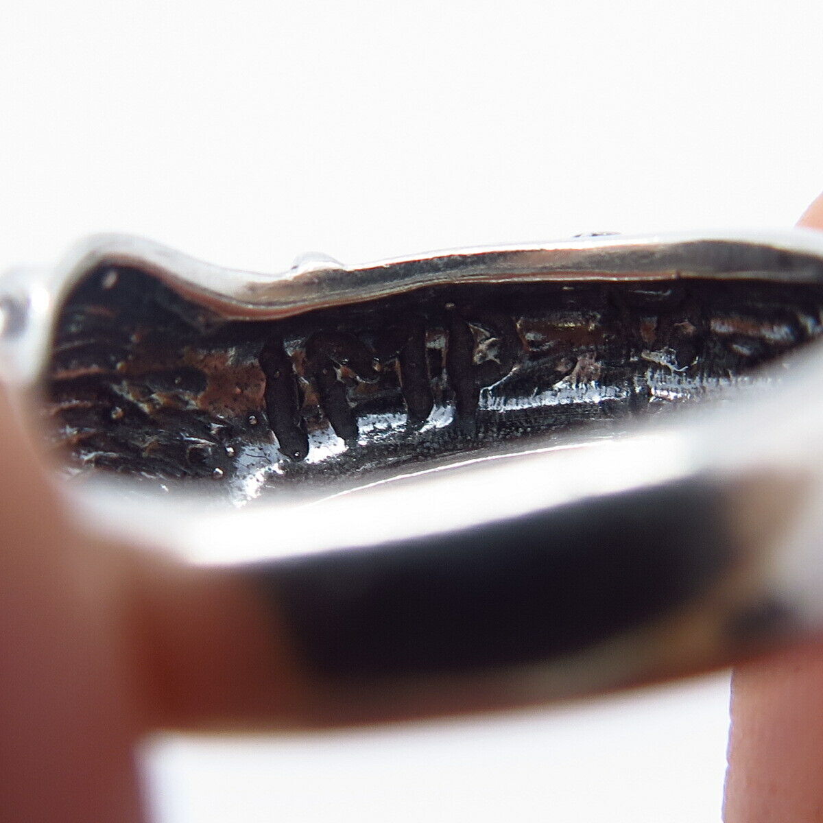 925 Sterling Silver Vintage Modernist Ring Size 6 3/4