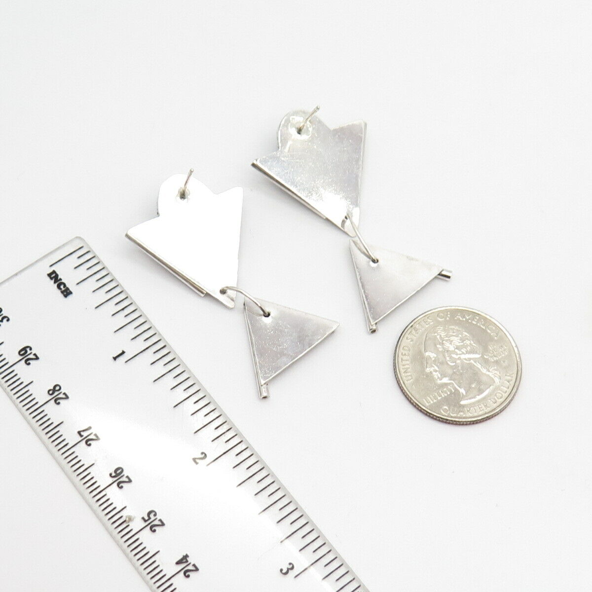 925 Sterling Silver Vintage Real Sodalite Gemstone Tribal Earrings