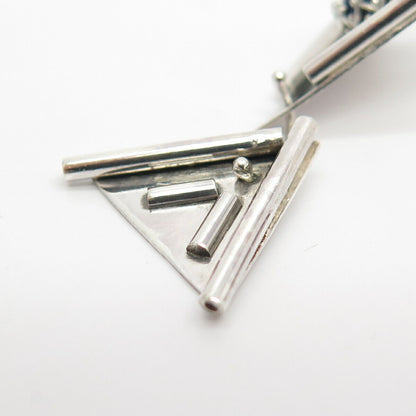 925 Sterling Silver Vintage Real Sodalite Gemstone Tribal Earrings