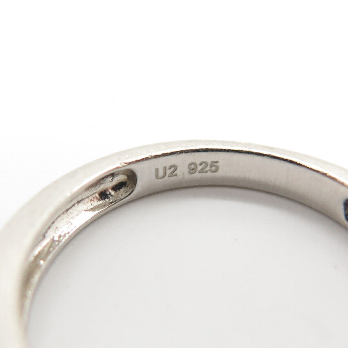 925 Sterling Silver C Z Engagement Band Ring