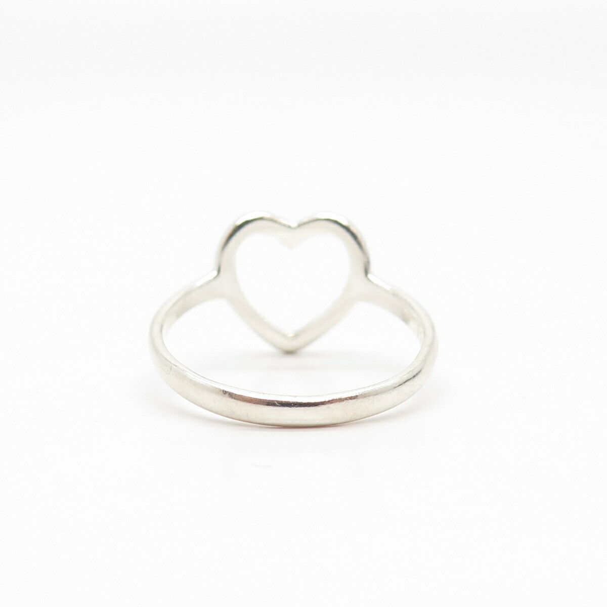 925 Sterling Silver Open Heart Ring