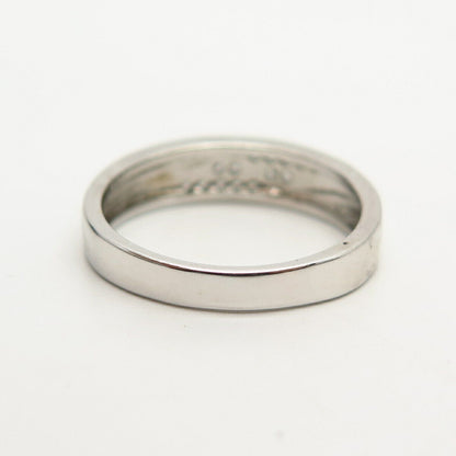 925 Sterling Silver C Z Wedding Ring Size 7