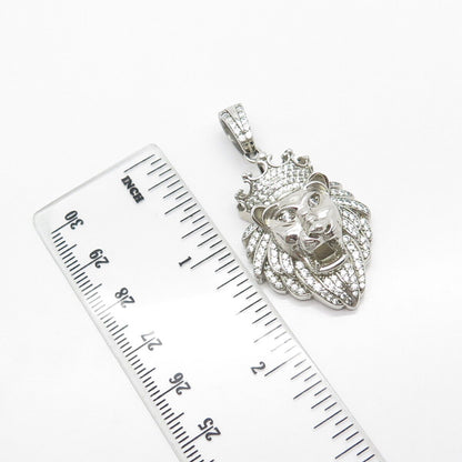 925 Sterling Silver C Z Lion / Leo Zodiac Sign Pendant