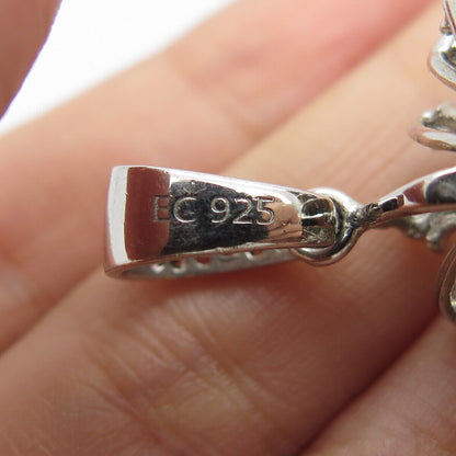 925 Sterling Silver C Z Lion / Leo Zodiac Sign Pendant