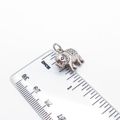 925 Sterling Silver Vintage Elephant For Good Luck Charm Pendant