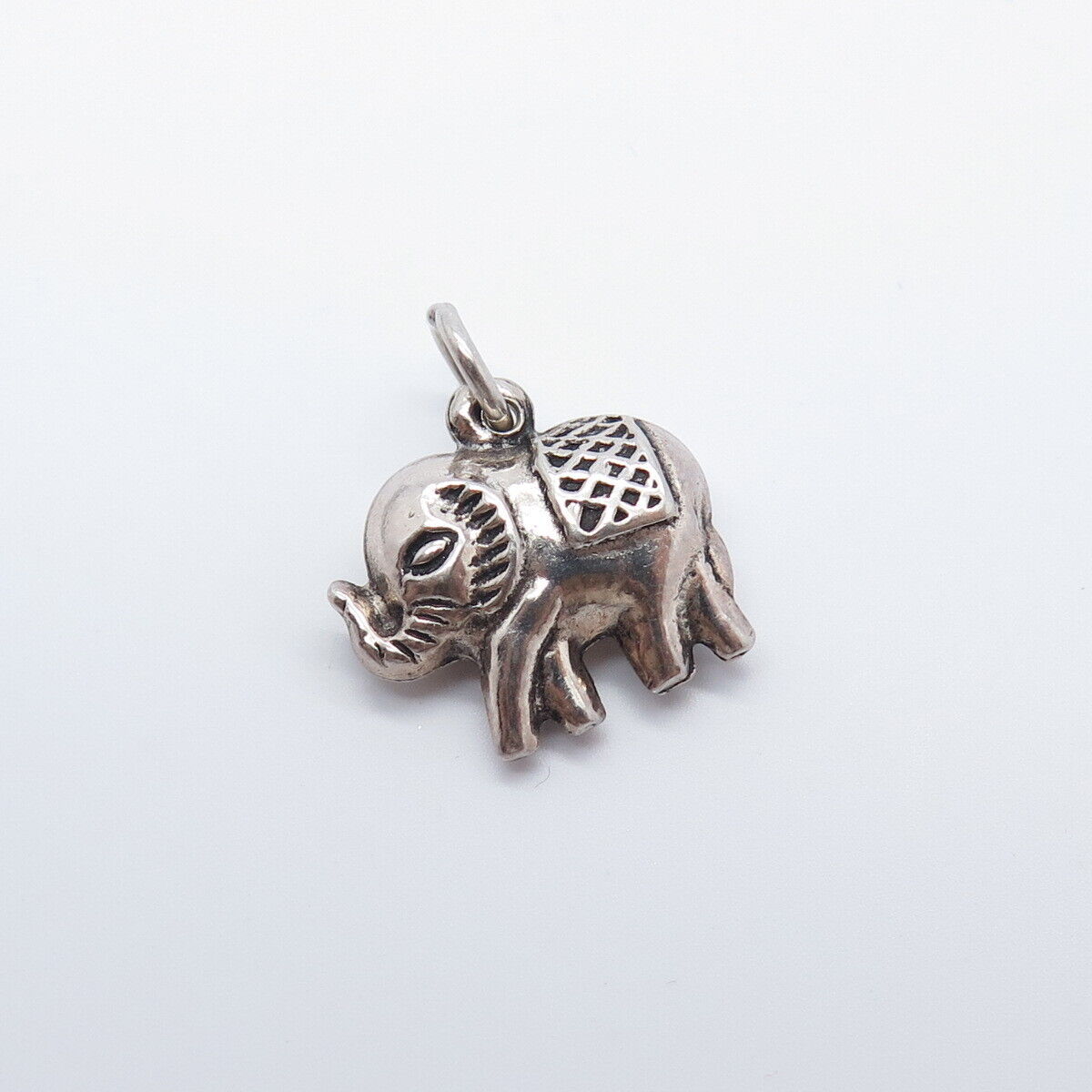 925 Sterling Silver Vintage Elephant For Good Luck Charm Pendant