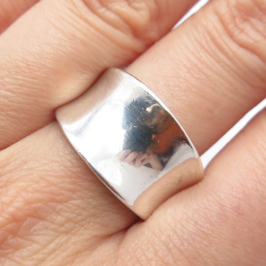 925 Sterling Silver Vintage Modernist Ring Size 8.25