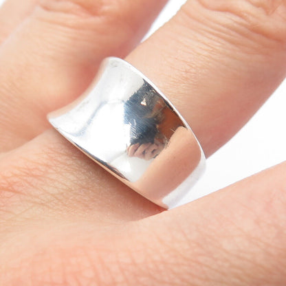 925 Sterling Silver Vintage Modernist Ring Size 8.25