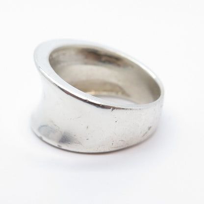 925 Sterling Silver Vintage Modernist Ring Size 8.25
