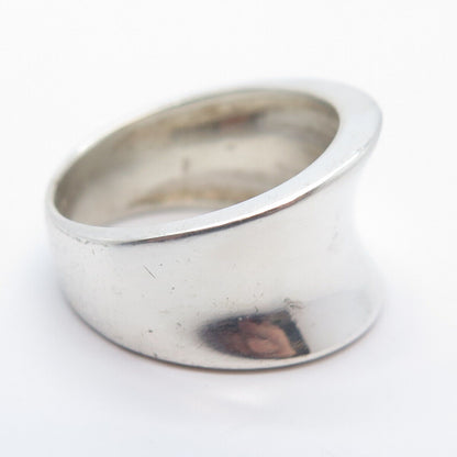 925 Sterling Silver Vintage Modernist Ring Size 8.25
