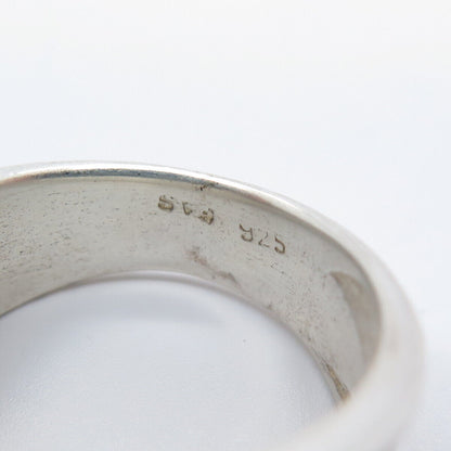 925 Sterling Silver Vintage Modernist Ring Size 8.25