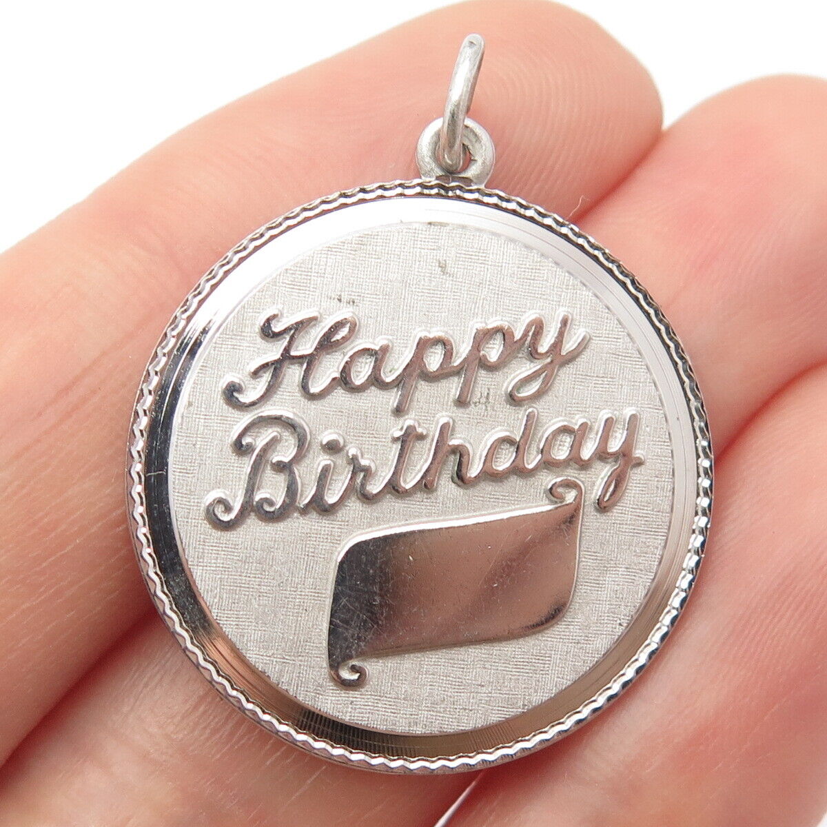 925 Sterling Silver Vintage Griffith & Sons Co "Happy Birthday" Pendant