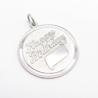 925 Sterling Silver Vintage Griffith & Sons Co "Happy Birthday" Pendant