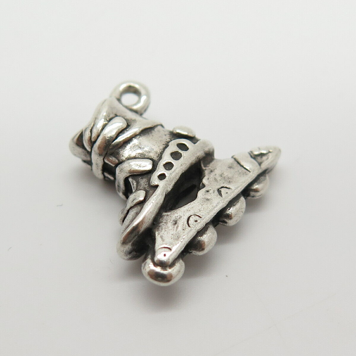 925 Sterling Silver Vintage Roller Skate Charm Pendant