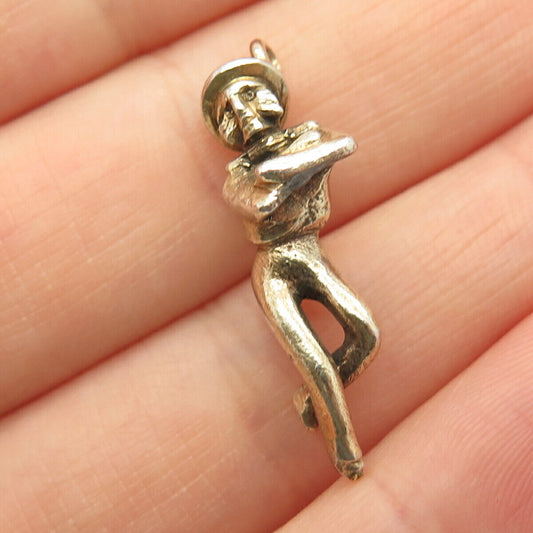 925 Sterling Silver 2-Tone Vintage Dancer Pendant