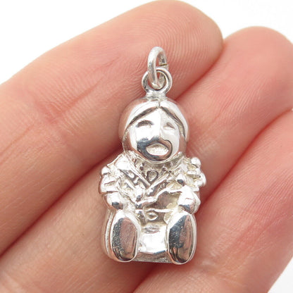 925 Sterling Silver Vintage Baby Charm Pendant