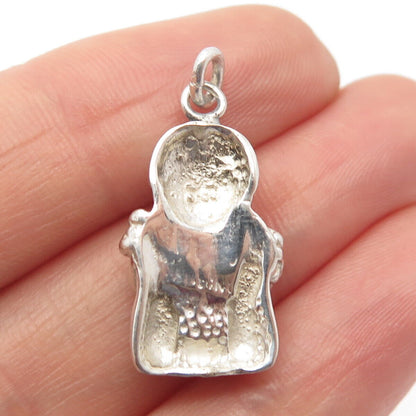 925 Sterling Silver Vintage Baby Charm Pendant