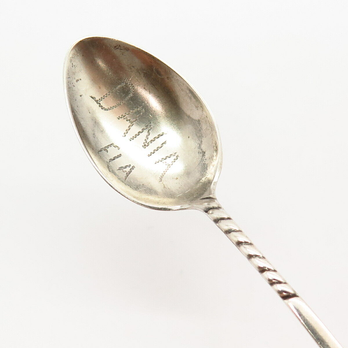 925 Sterling Antique "Dania Beach Florida" Crocodile Design Spoon