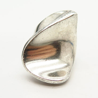 925 Sterling Silver Vintage Modernist Design Ring Size 6 1/4