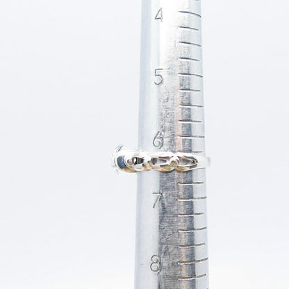 925 Sterling Silver Oval-Cut C Z Ring Size 6.25