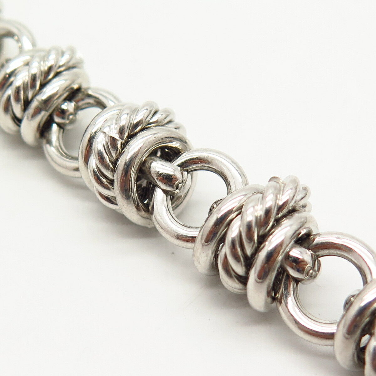 925 Sterling Silver Fancy Link Bracelet 6 3/4"