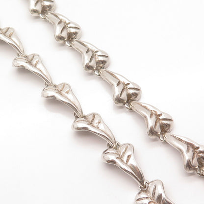 925 Sterling Silver Vintage Leaf Chain Necklace 18"