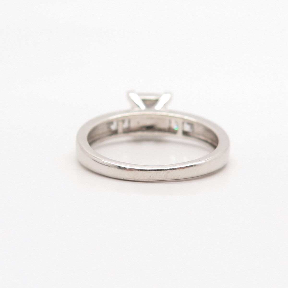 925 Sterling Silver Princess-Cut C Z Ring Size 7.75