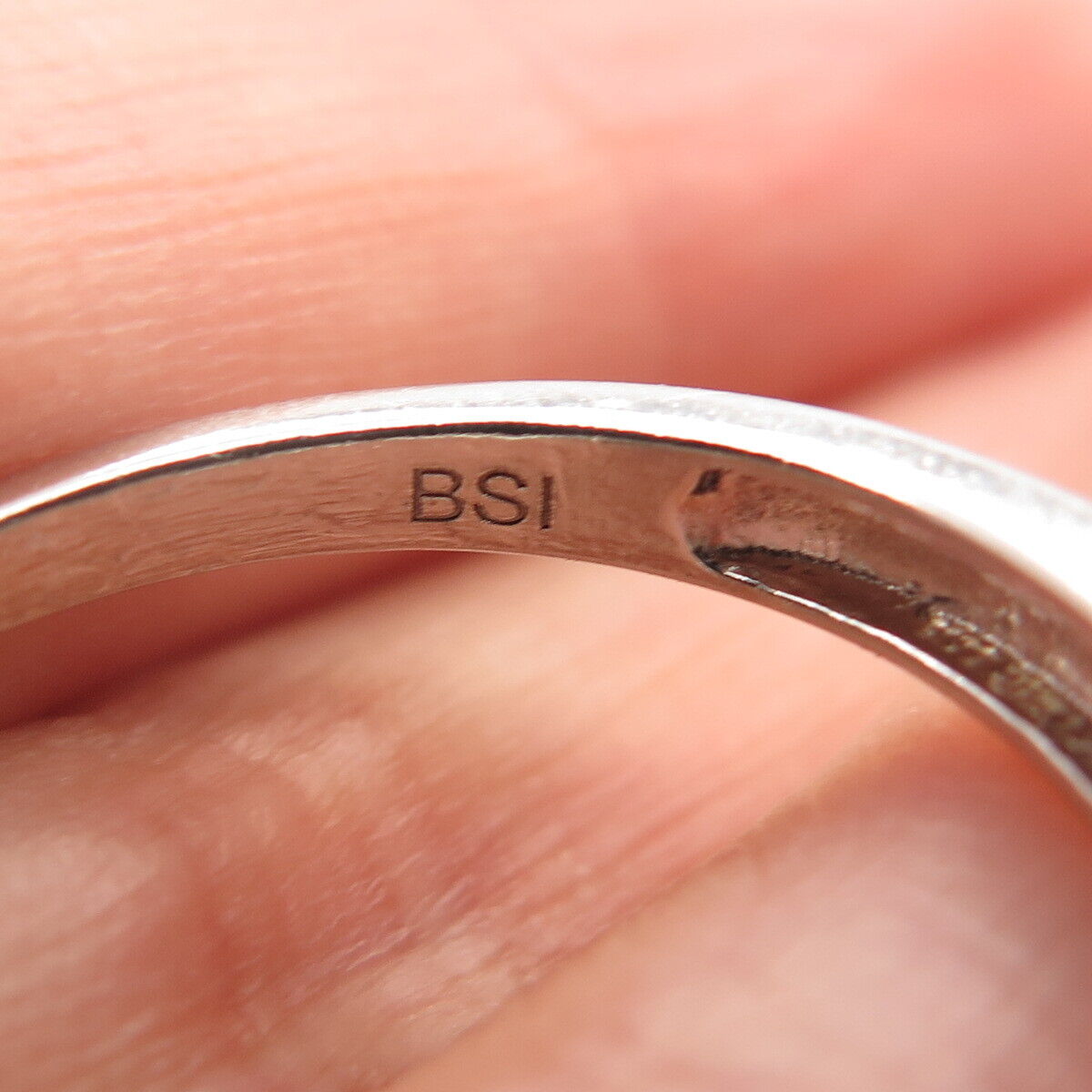 925 Sterling Silver Princess-Cut C Z Ring Size 7.75