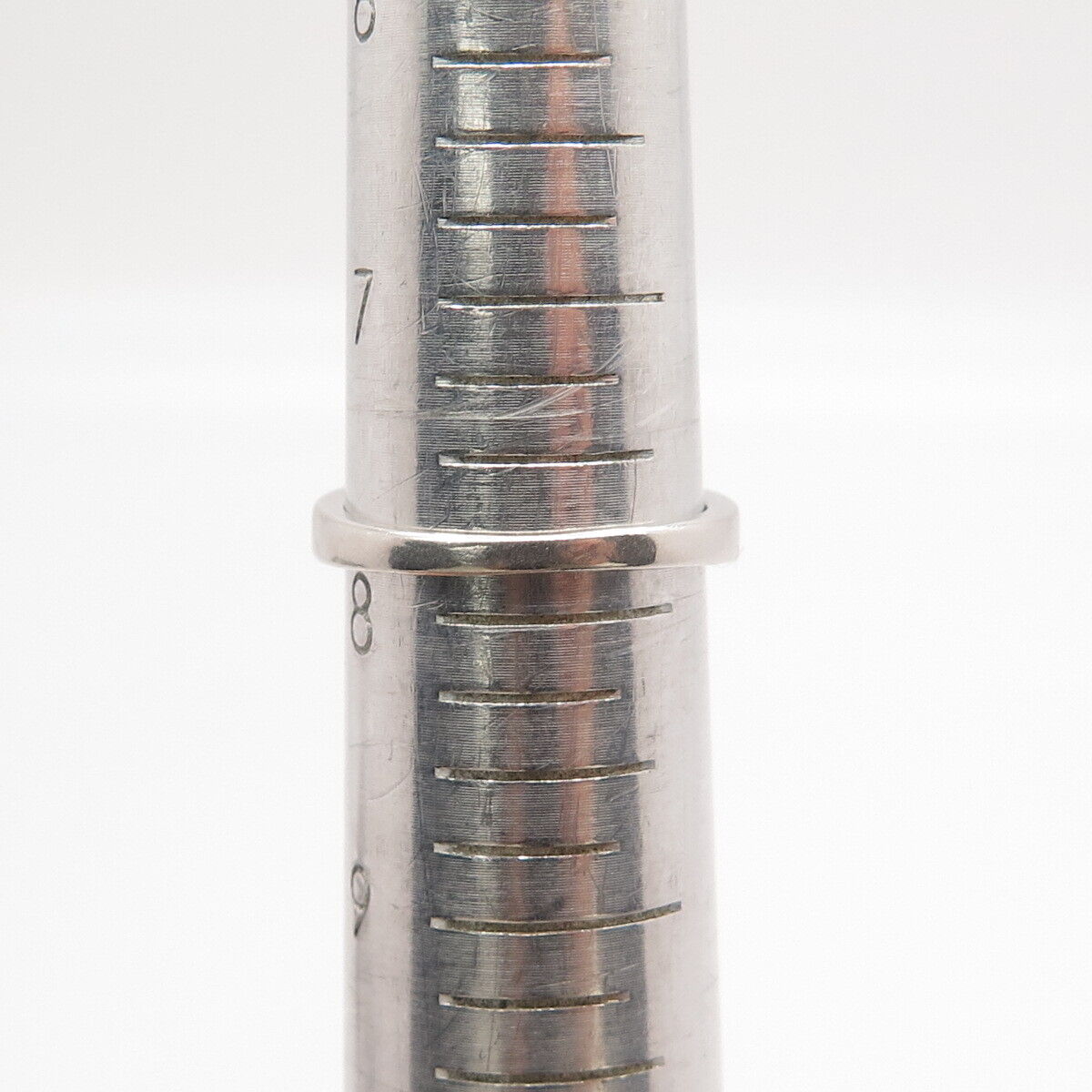 925 Sterling Silver Princess-Cut C Z Ring Size 7.75