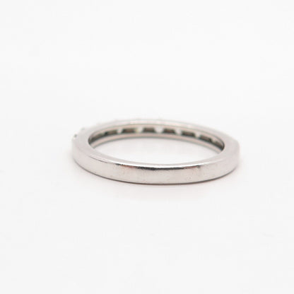 925 Sterling Silver Round-Cut C Z Band Ring Size 6