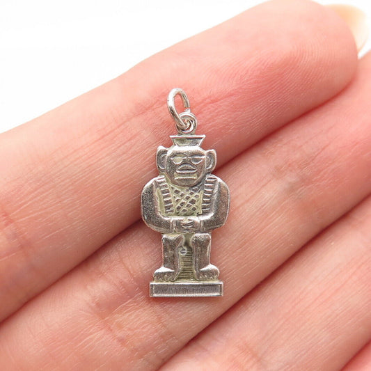 925 Sterling Silver Vintage Uncas Tribal Totem Charm Pendant