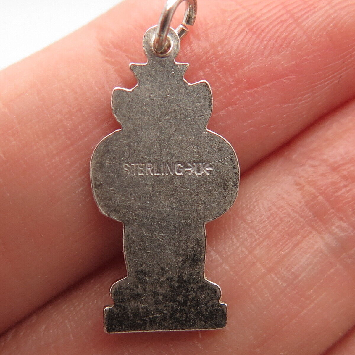 925 Sterling Silver Vintage Uncas Tribal Totem Charm Pendant