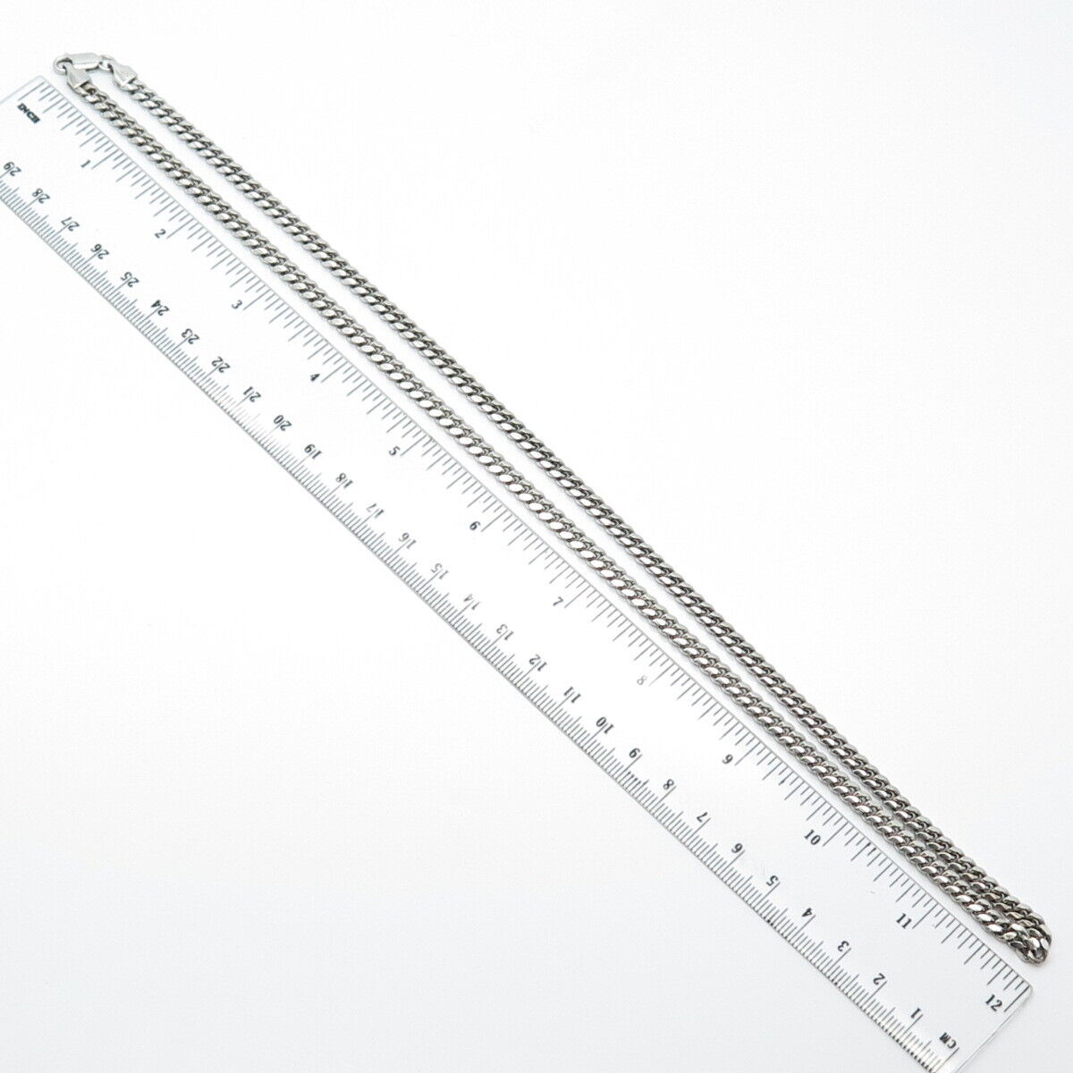 925 Sterling Silver Italy P. Lux Cuban Chain Necklace 24"