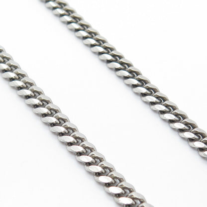 925 Sterling Silver Italy P. Lux Cuban Chain Necklace 24"